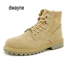 Дуэйн Взрывные Модели г. Ботинки подбитые волчьей шерстью с тем же параграфом ботинки плюс бархатные ботинки на шнуровке мужские теплые военные boots39-44