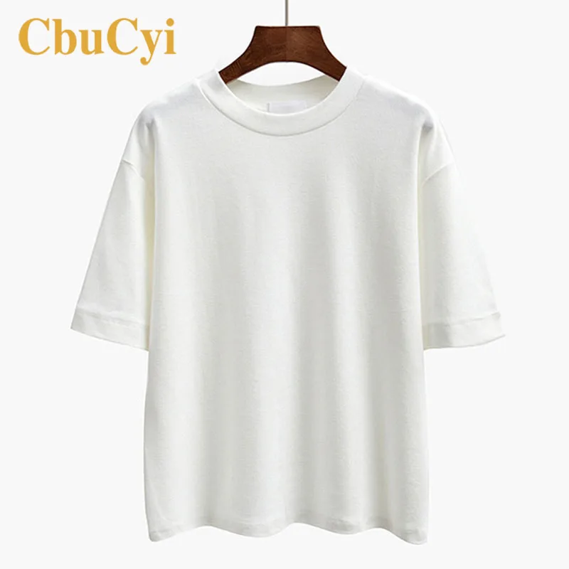 

Women Cotton T Shirt Large Size O-neck Short Sleeve T-shirts Tops Women Vintage T shirts Solid Casual Summer Retro Tops Tees