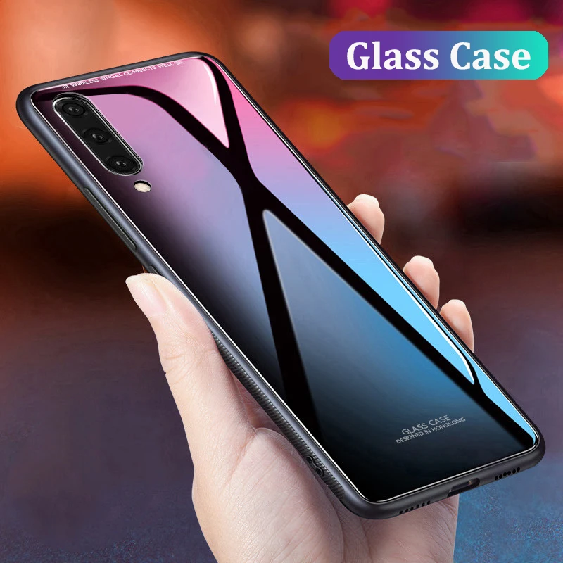 Чехол Auroras для Samsung A30S глянцевое закаленное стекло силиконовая рамка жесткая