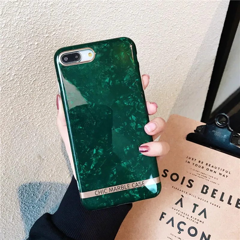 

Emerald Phone Case for iphone XS Max XS XR X Phnom Penh Shell Pattern Tpu for iphone 6 6s 7 8 Plus Protective Cover