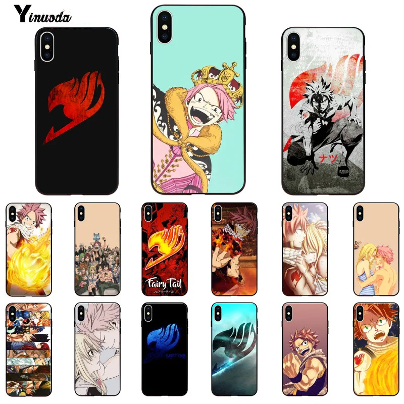 Yinuoda Аниме Манга Фея хвост клиент высокий телефонный чехол для Apple iPhone 8 7 6 6S Plus X XS