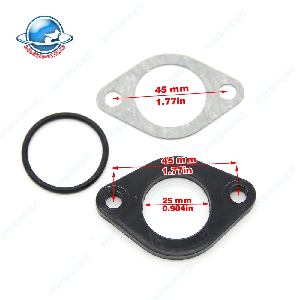 25mm Carb Carburetor Manifold Intake Pipe Gasket Spacer Seal O Ring Pit