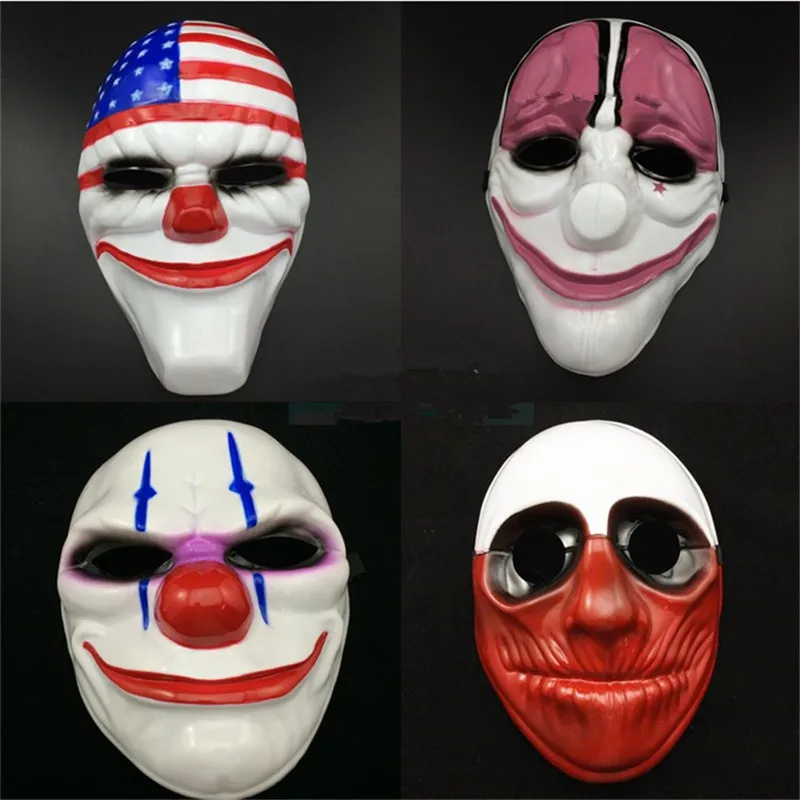 2016 Payday 2 Mask Dallas mask Wolf Chains Hoxton cosplay halloween horror clown mask pay day 2 Halloween party mask FA50 (2)