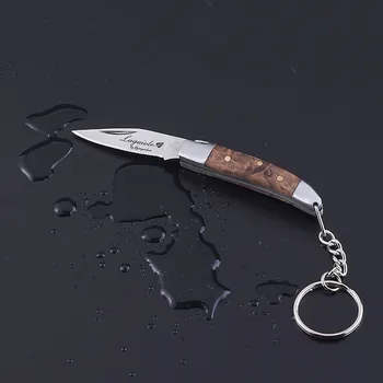 

Hot Pocket Knife Laguiole Style Classic Pocket Knife Stainless Steel Perfect Key Chain Wooden Handles Mini Folding Knife