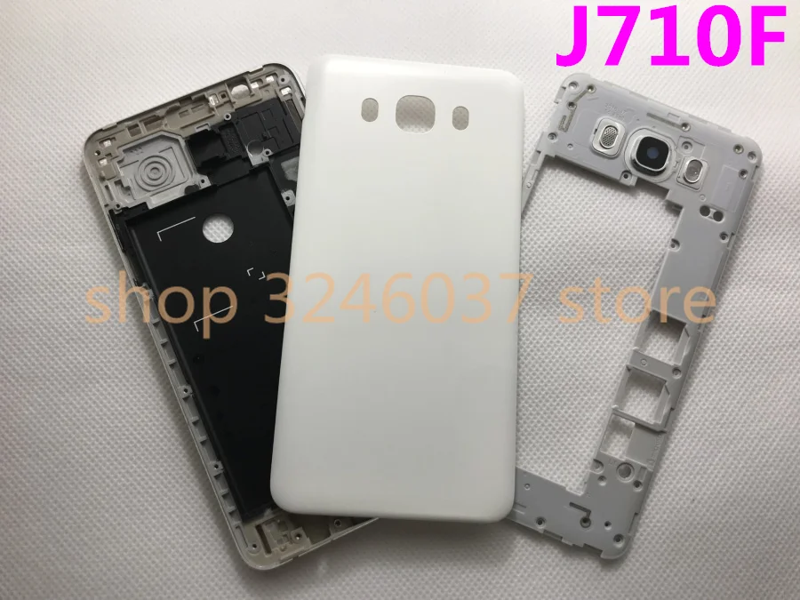 Полное покрытие корпуса для samsung Galaxy Samsung J7 J710 J710F 2016 средняя рамка + батарея задняя