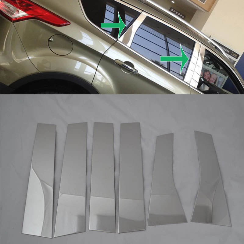 

Car Accessories Exterior Stainless Steel Window Centre Pillars Cover Molding Cover Trim For Ford Kuga/Escape 2013 Car-styling