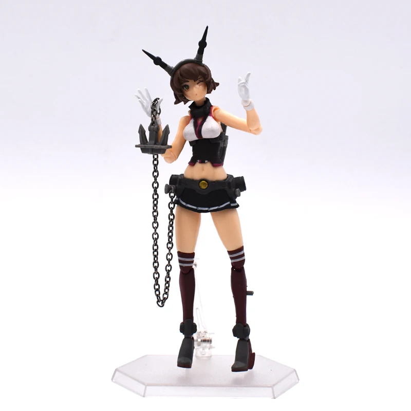 Anime Kantai Collection Mutsu Figma 242 PVC Action Figures Collectible Model Anime Toys Christmas Gifts 15cm  Free Shipping