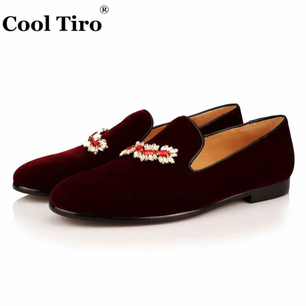 VELOUR BURGUNDY SLIPPERS Loafers (3)
