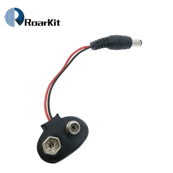 

10pcs/lot Experimental 9V battery snap power cable to DC 9V clip male line battery adapter for arduino uno r3