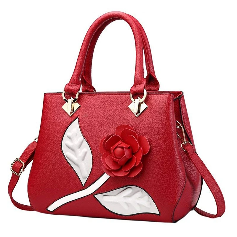 

Roses Women Handbags Fashion Handbags For Women Pu Leather Shoulder Bags Tote Bags Purse