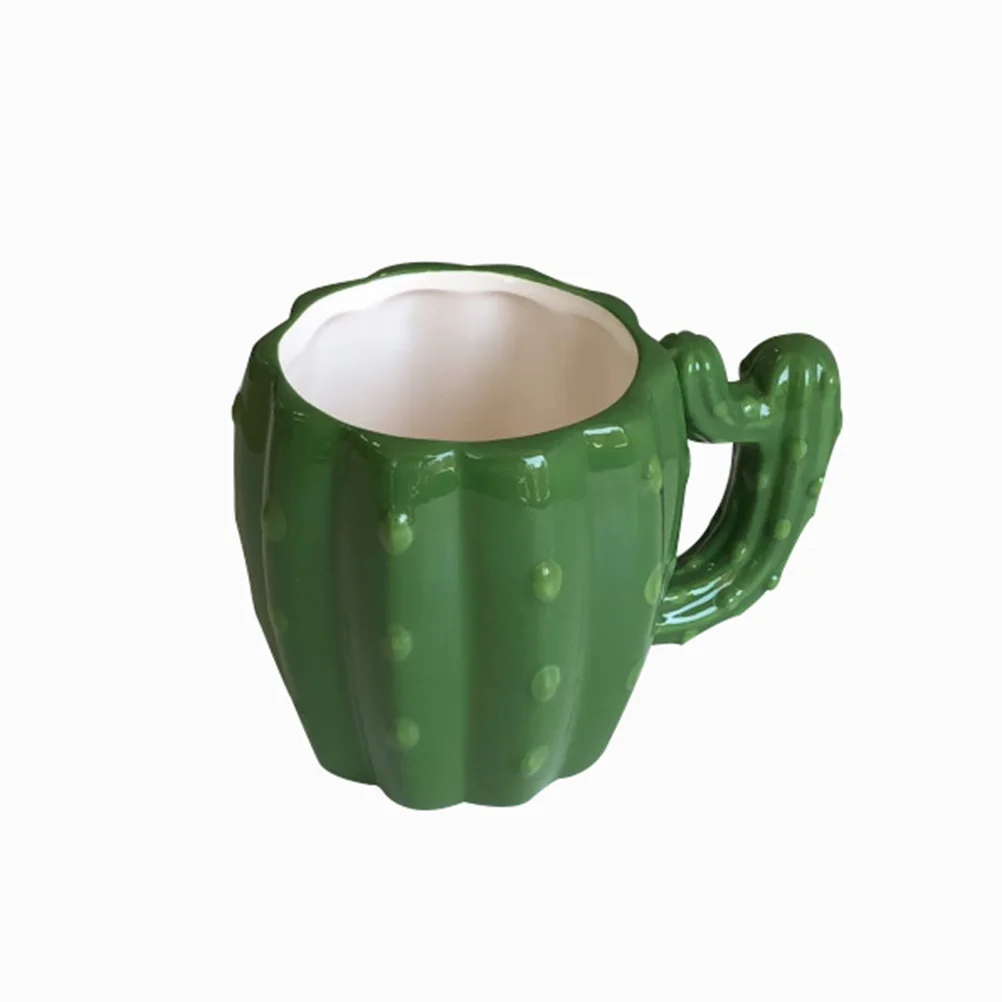 1 шт., керамическая кружка для питья, кактус, дизайн, зеленый цвет, прекрасная креативная чашка, зеленые чашки для воды, кофе, молока, чашка для дома, офиса