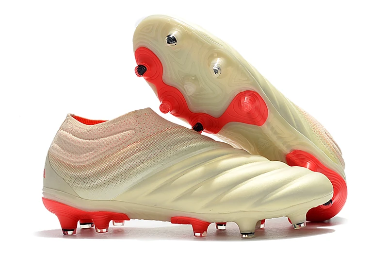 Hot Sales 2019 ZUSA Copa 19+ FG OFF white Solar Red Soccer Shoes Mens Outdoor Football Boots Cheap Price