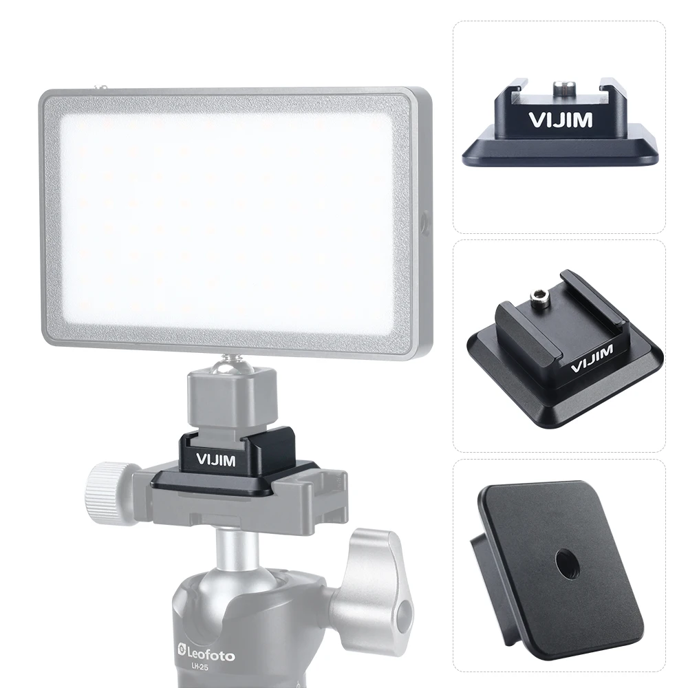 

Quick Loading Plate Camera Lights Cold Shoe Plate Adapter Flash Shoe Mount 1/4" Screw Tripod Bracket DSLR Camera Accessories