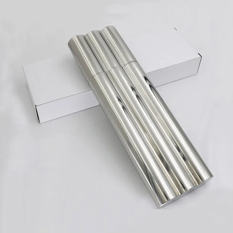 Mini Fiaschetta Lucidato A Specchio Con Due Tubo di Sigaro 2 Oz In Acciaio Inox Whiskey Pocket Flask Sigaro Tubo Contenitore di Regalo