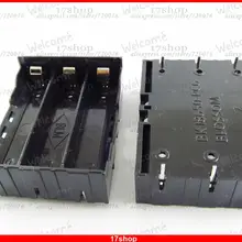 10 шт. х DIY Ящик Аккумуляторной Батареи Держатель Дело Ж/6 Контактные Штыри Провести Три 3 Литий-Ионный литий 18650
