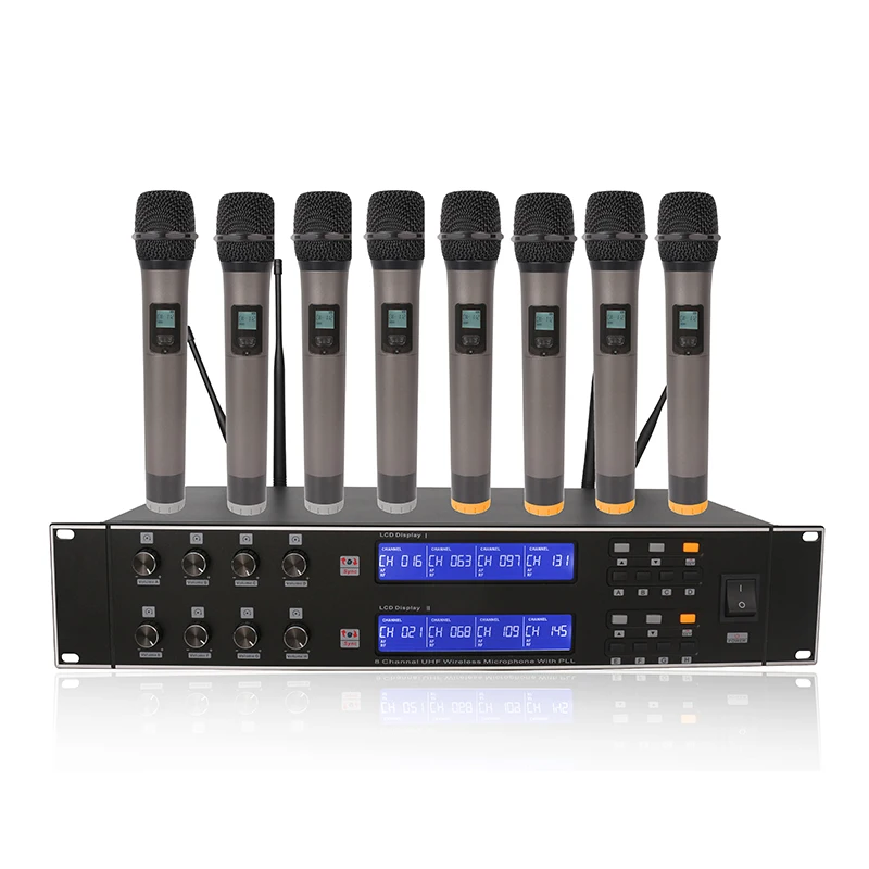 Packet mail R U8800 eight channel wireless microphone speaker