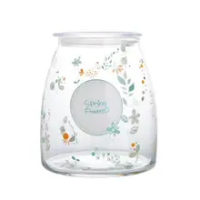 Стеклянный контейнер для хранения чая, прозрачная герметизация зерновых сухих для фруктов и продуктов, конфетная стеклянная баночка с крышкой для домашней кухни