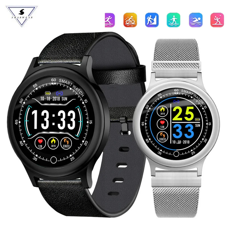 

Fashion Fitness bracelet IP68 Waterproof Support heart rate / blood pressure monitoring Smart watch clock for Men Women