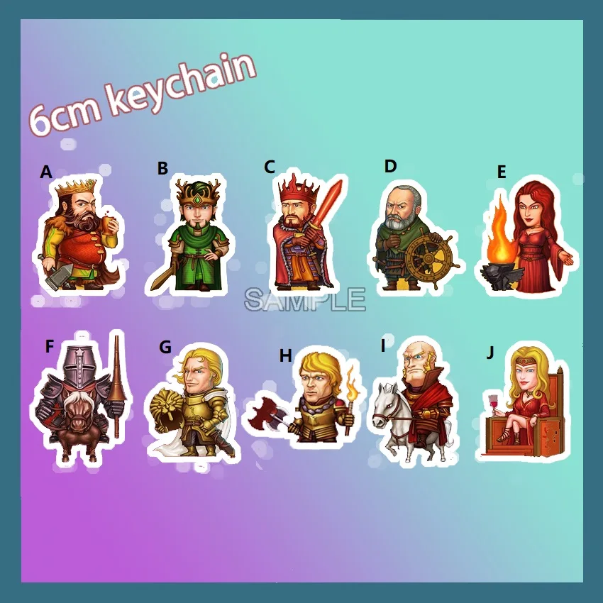 Акриловый брелок ремешок Игра престолов Cersei Tyrion Tywin Джейми Ланнистер двойная