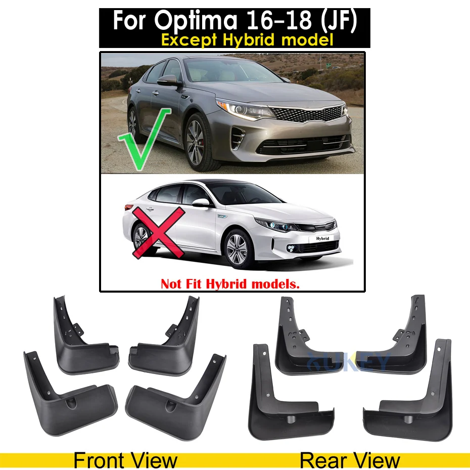 Брызговики XUKEY для Kia Rio Soul Cerato Spectra Forte Optima Sportage K3 K5 X-line KX Cross Брызговики - Цвет: For Optima 16-18