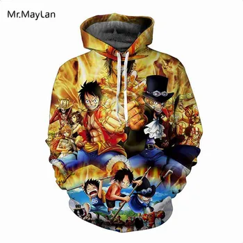 

Harajuku 5XL Men/Women 3D Print Anime One Piece Monkey Luffy Punch Hoodies Boys Hip Hop Streetwear Cap Sweatshirts Coat Clothes