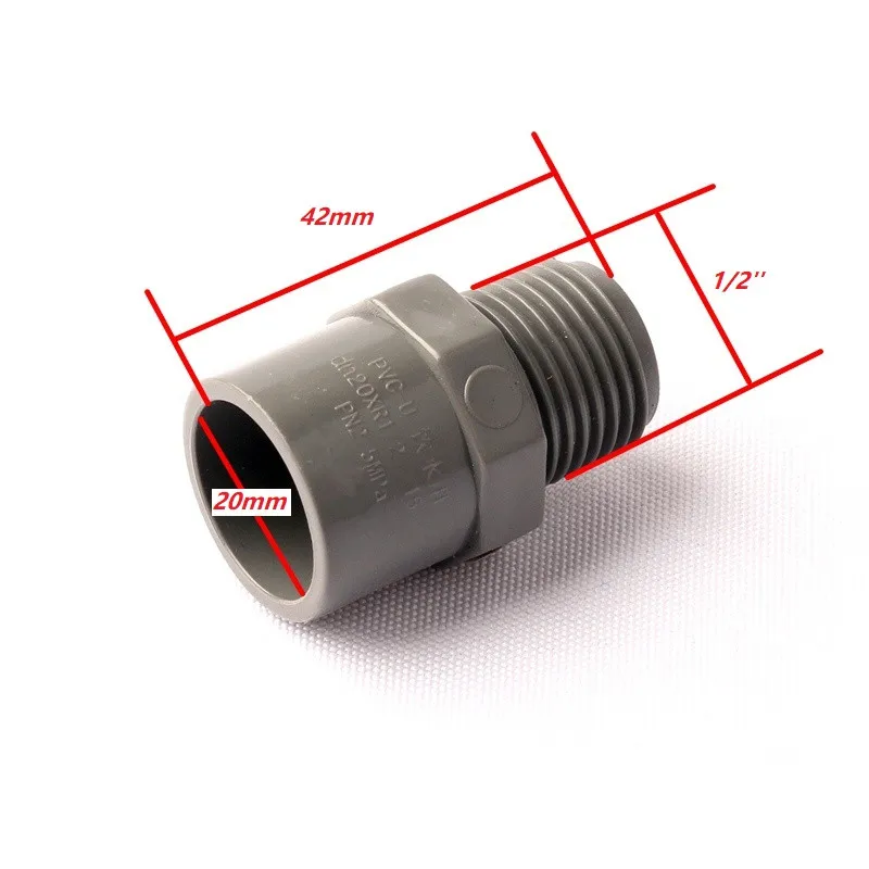 6 шт. G 1/2 ''наружная резьба внутренний диаметр 20 мм прямые разъемы утолщаются прочный материал ПВХ садовые фитинги для ирригационных систем