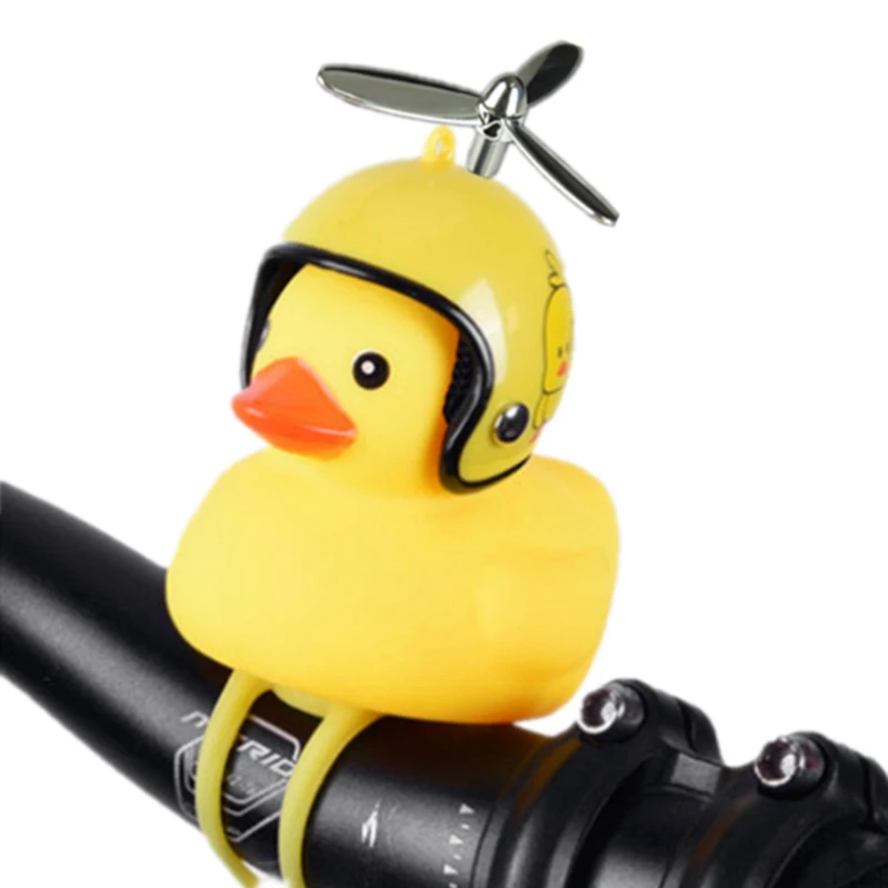 1pcs Cartoon Yellow Silica Gel Little Duck Shape Bicycle Bells Shining Mountain Bike Handlebar Head Light Accessories New | Спорт и