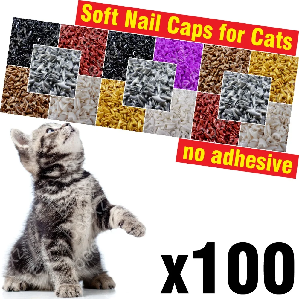 100 шт. мягкие колпачки для ногтей кошек/* XS S M L чехол кошка лапа коготь zoe */|Уход за