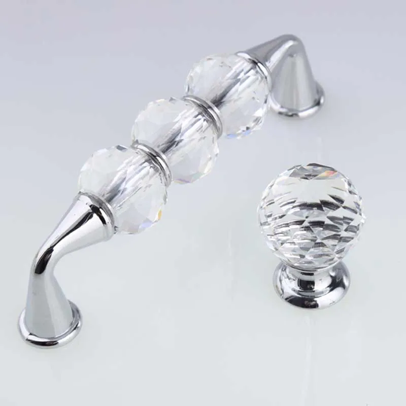 96mm fashion deluxe glass crystal win cabinet dresser door handles silver chrome drawer knobs pulls 3.75\ 96mm fashion deluxe glass crystal win cabinet dresser door handles silver chrome drawer knobs pulls 3.75\