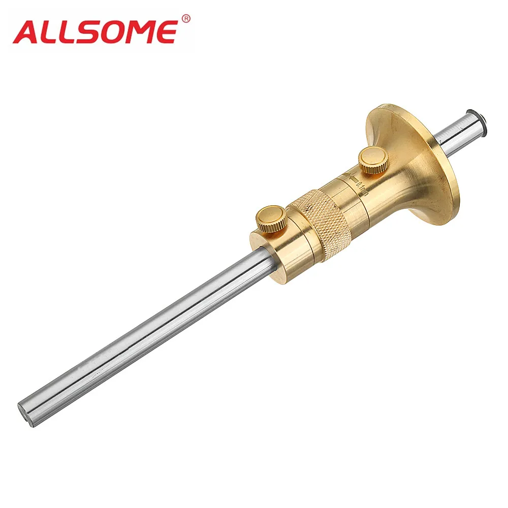 

ALLSOME Pure Copper Woodworking Scriber Ink Duct Automatic Scriber Tool European Scribe Gauge HT2298
