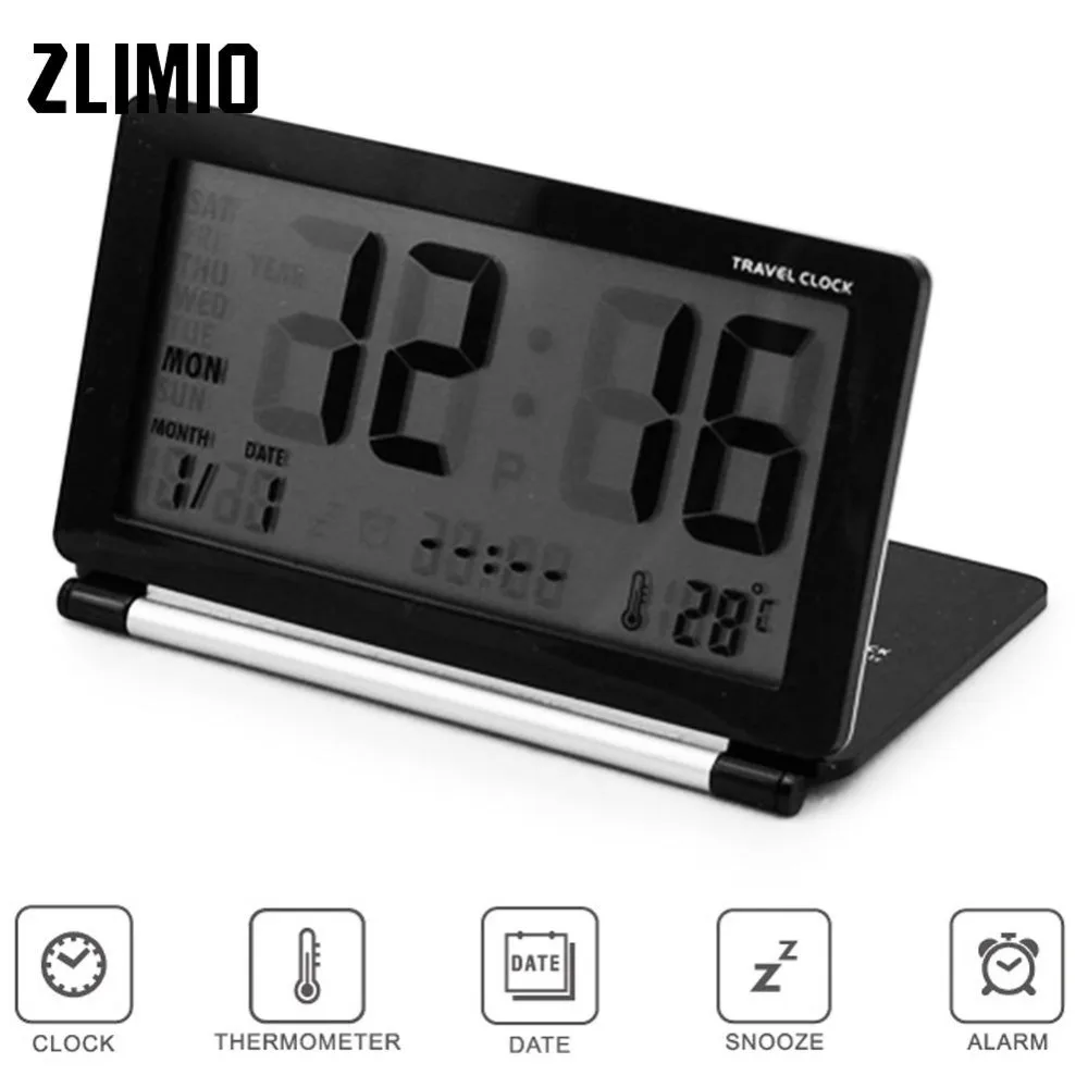 ZLIMIO ЖК термометр будильник ультратонкая раскладушка Многофункциональные