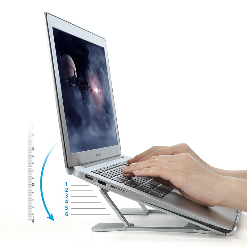 SeenDa التهوية قابل للتعديل حامل كمبيوتر محمول دعامة حامل ل 11-17 بوصة ماك بوك برو الهواء دفتر PC أقراص حامل مكتب عرض
