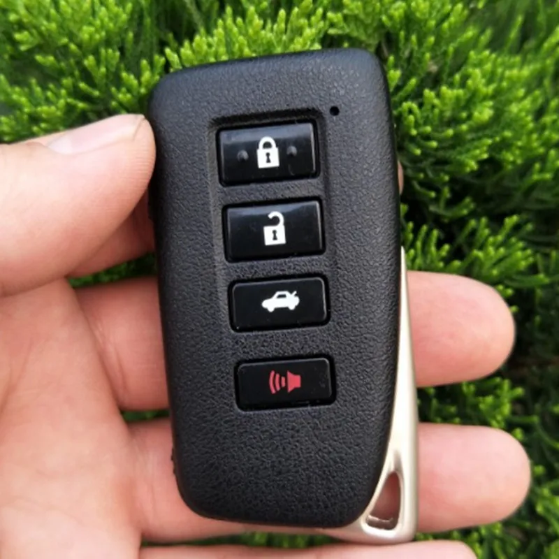 DAKATU умный пульт дистанционного ключа оболочки карта для бесключевого доступа чехол 3/4 кнопки для Lexus IS ES GS NX RX смарт-карта с аварийным лезвием - Количество кнопок: 3 PLUS 1