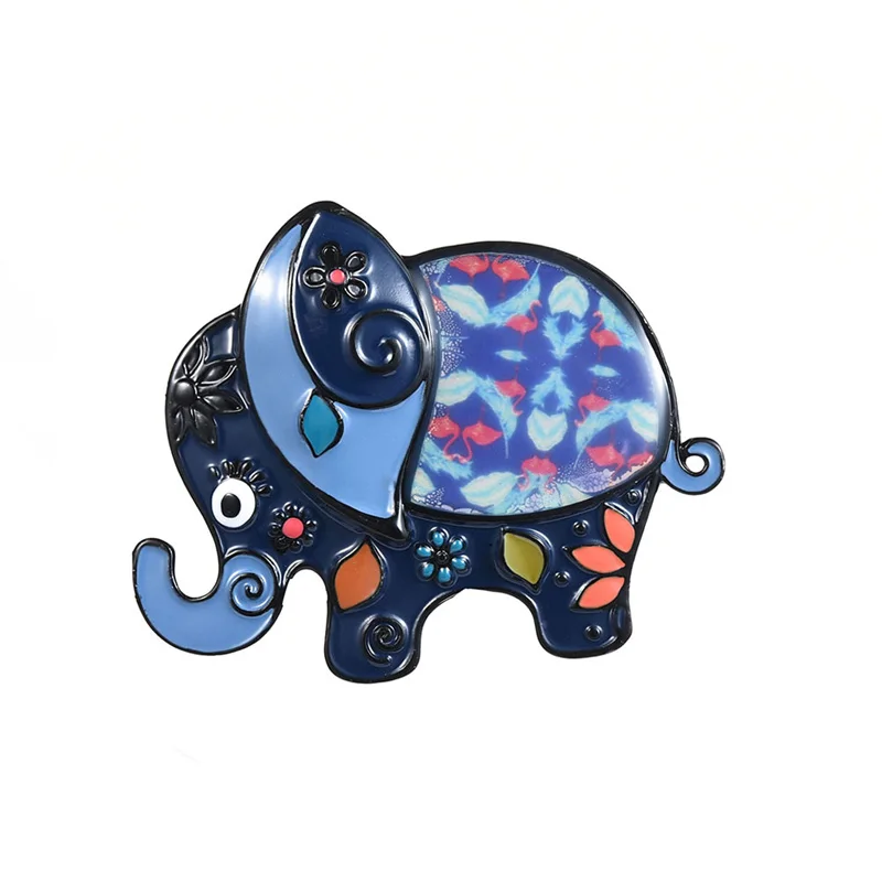 D& Rui ювелирные изделия Красочные Счастливый Слон булавки и высококачественные Броши женщин мужчин эмаль животных красивые булавки брошь лучшие подарки - Окраска металла: color3