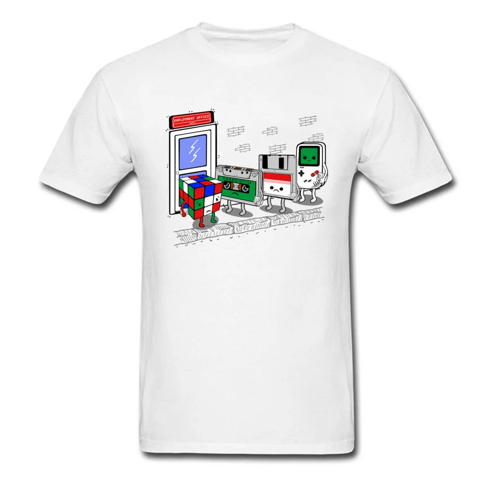 Mens Tops T Shirt employment office v2 10191 On Sale Print T Shirt 100% Cotton Fabric Short Sleeve Custom Clothing Shirt O-Neck employment office v2 10191 white