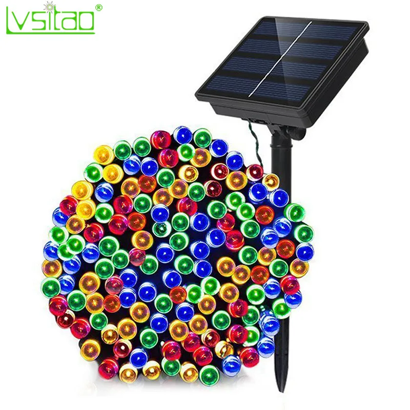 

Led String light Outdoor Solar Christmas Decoration Tree Garland Houses Street Light 100/200led 17/22M Star Wedding Fairy Lights