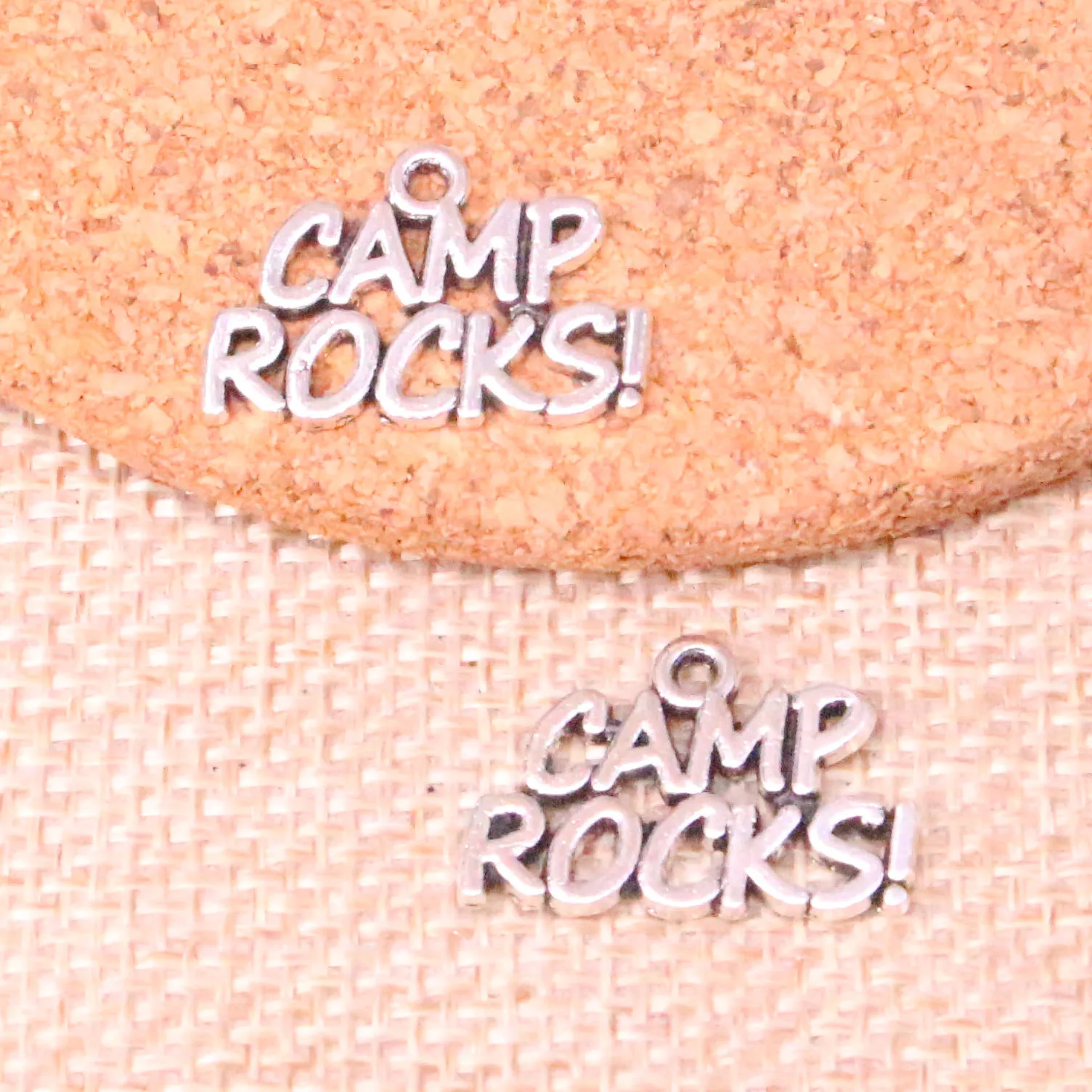 

25pcs Antique Silver Plated CAMP ROCKS Charms Pendants Fit Jewelry Making Findings Accessories 13*21mm