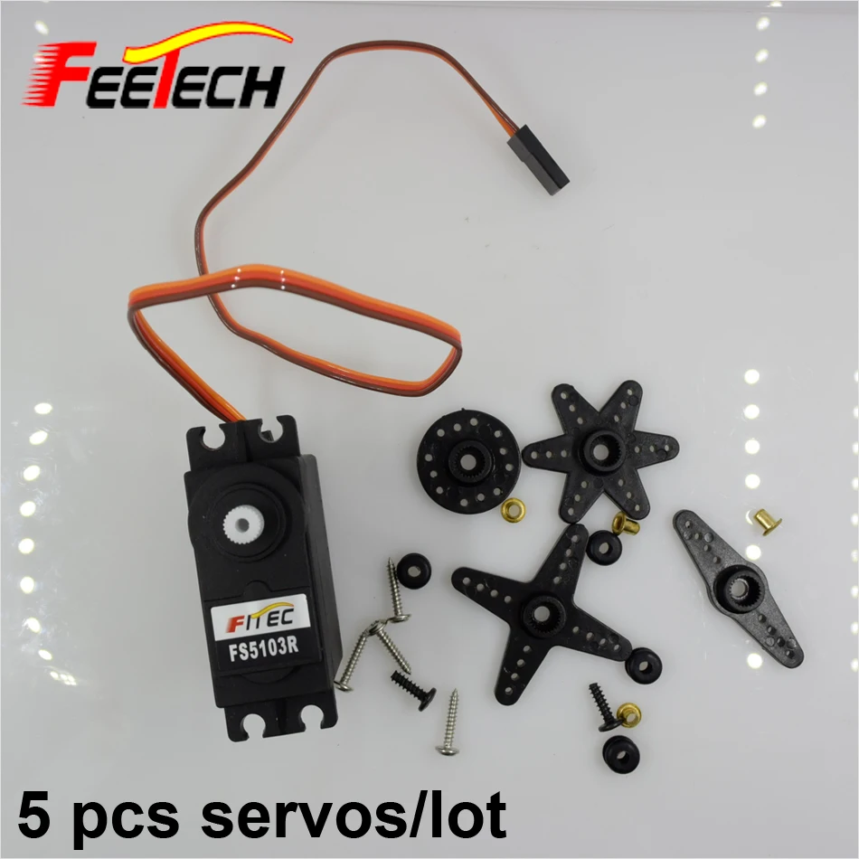 5 pcs Feetech FS5103R 360 Degree Continuous Rotation Servo