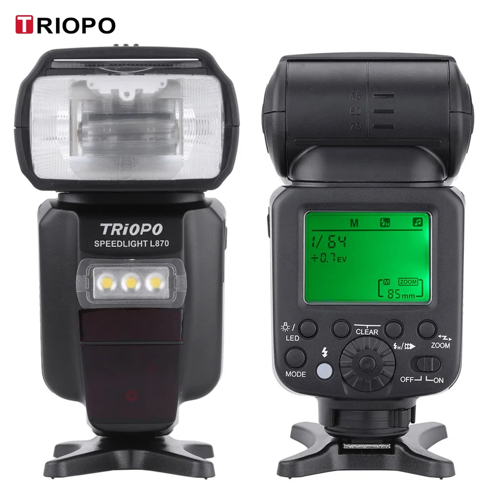 Triopo L870 GN58 1 / 8000 s i - TTL e-ttl- Master Slave flash-speedlite    2500     Nikon DSLR 