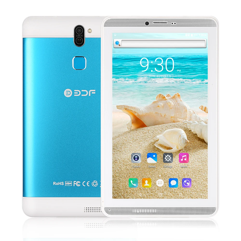 

BDF 7 Inch Screen Android 6.0 Phone Call Sim Card Tablet Pc Quad Core 16GB built inside Dual Sim Card Cheap Simpe Metal shell