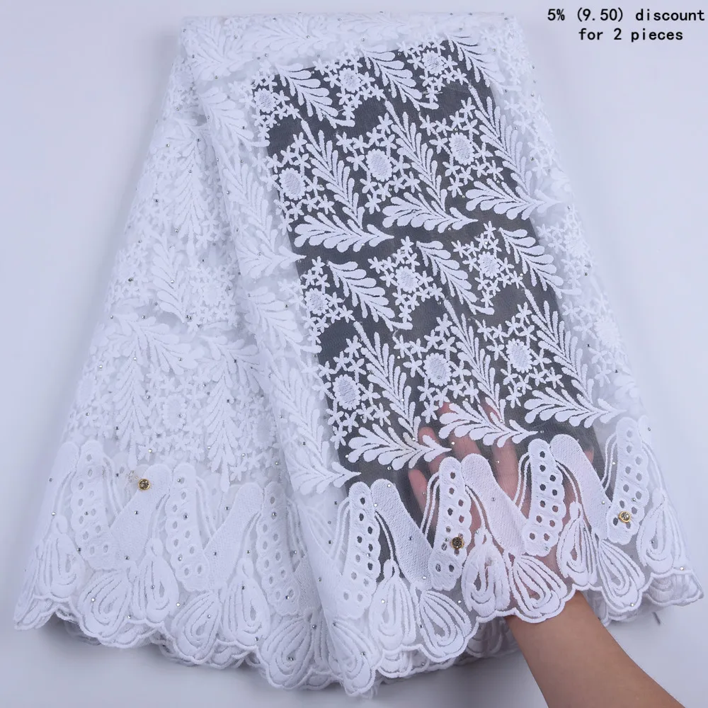 Tela de encaje de seda de leche francesa 2019 tela de encaje de tul