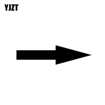 

YJZT 11.9CM*3.1CM Vinyl Decal Long Arrow Car Sticker Funny Decor Black Silver C10-02224