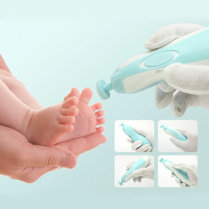 Ребенка Электрический маникюрный набор пилочка для ногтей резак шепот режим и несколько скоростей
