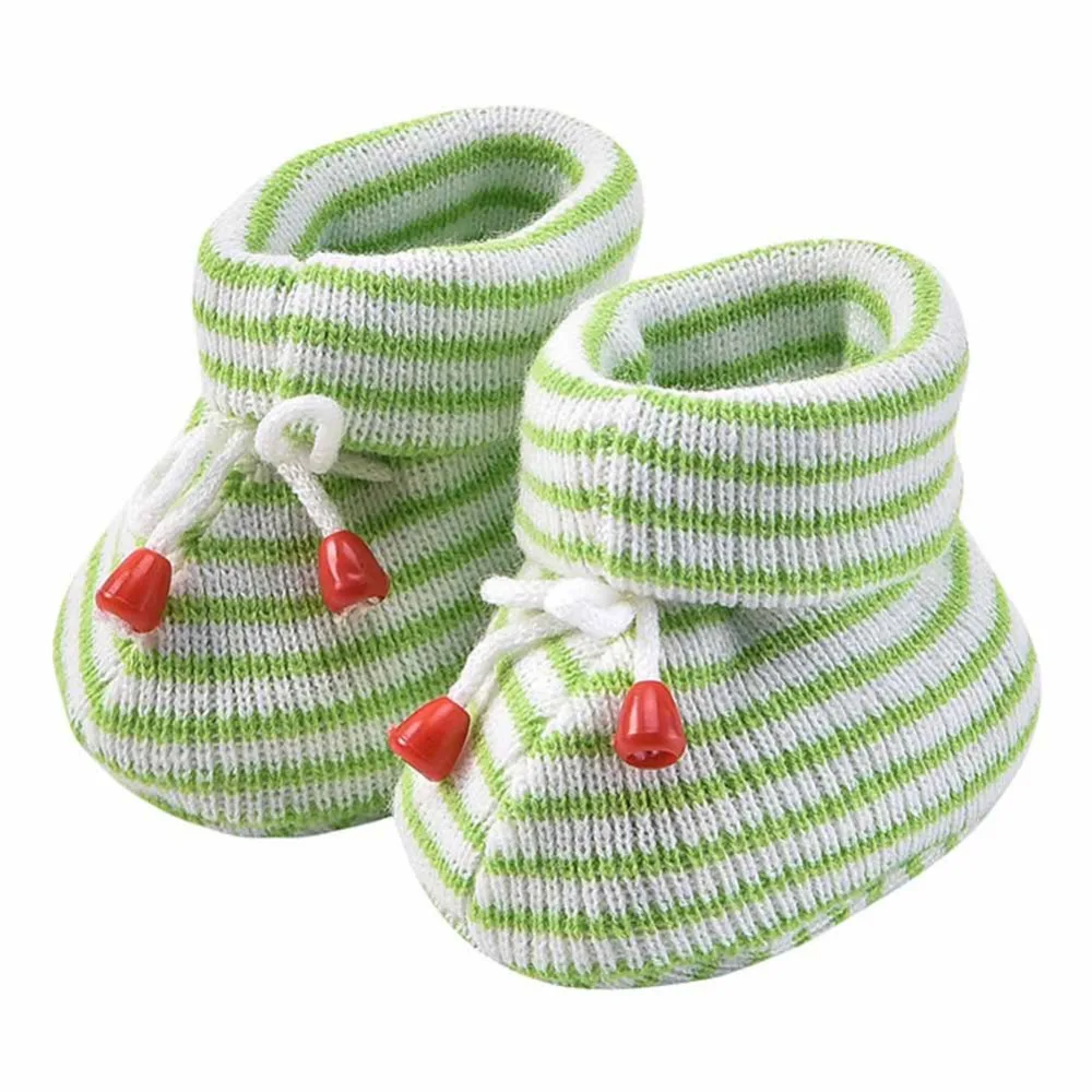 Soft Baby First Walker Infant Toddler Crib Shoes  Comfortable Anti-Slip Baby Walking Shoes Color Shoes with Knots in 3 Colors