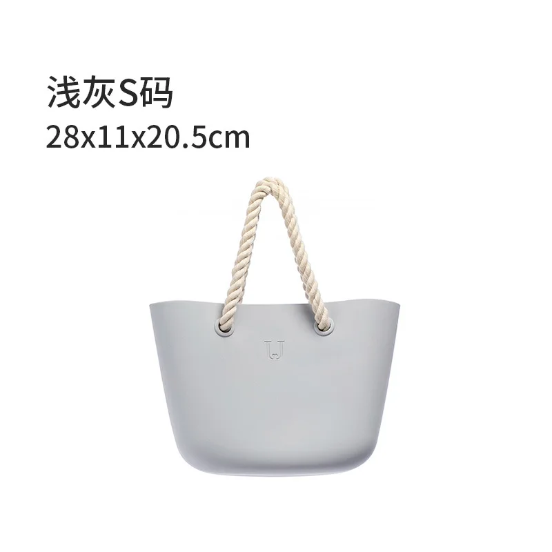 Новинка, Xiaomi Jordan& Judy, Водонепроницаемая силиконовая пляжная сумка, сумка-мешок, цельная сумка для плавания, женская сумка на плечо - Цвет: Light Gray-S