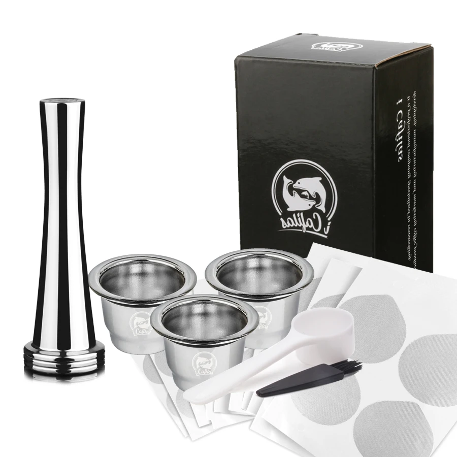 Stainless Steel Refillable Coffee Capsules Reusable Pods for Nespresso Machines De Cafe Recargables Nespresso Stainless Steel Refillable Coffee Capsules Reusable Pods for Nespresso Machines De Cafe Recargables Nespresso