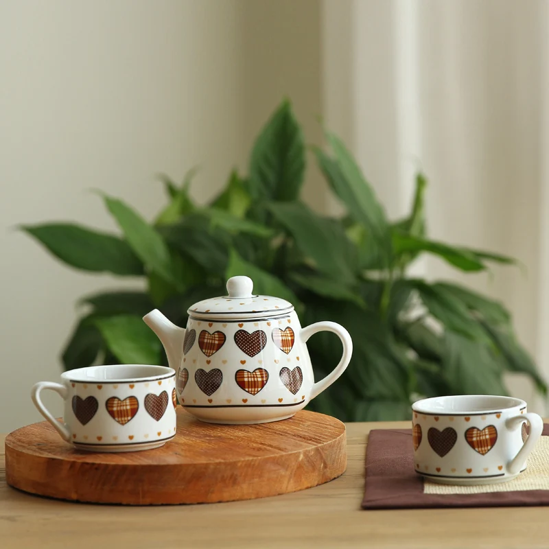 Cold water jug ceramic kettle set 3 piece suit a suspicious tea cup with high temperature are | Дом и сад