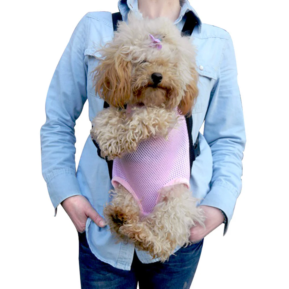 Pet Bag Dog Suppliers Cat Carrier Five Holes Backpack Front Chest Backpack Pink Light Blue Black Pet Products