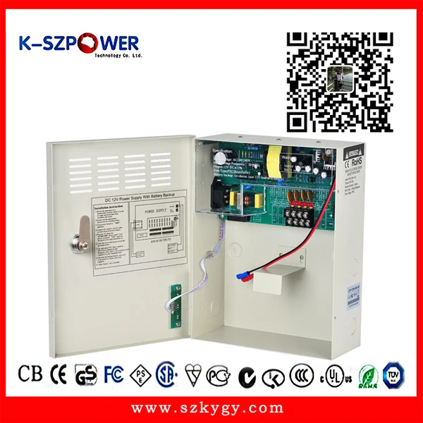 

Free shipping switching mode security camera AC DC CCTV power supply box 12v 3a 4ch ouputs UPS charger