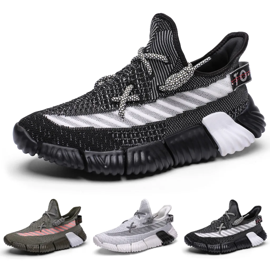 

Spring Summer Comfortable Men's Casual Shoes Fashion Fly Weave Breathable Mesh Running Shoes Sneakers510
